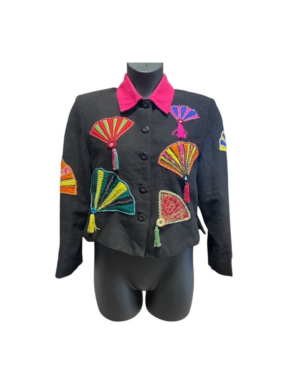 1990s Fancy Fan Jacket The 90's High Fashion Novelty Anage Size Medium
